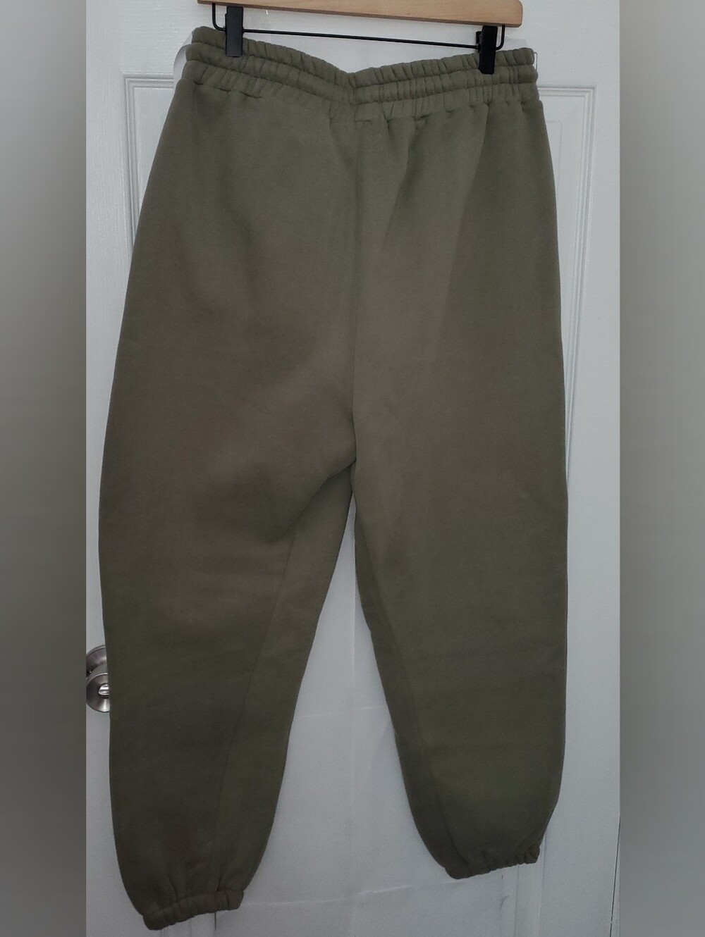 Olive Drawstring Jogger Pants - Picture 2 of 5